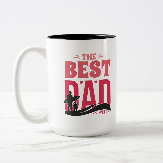 Caneca De Café Em Dois Tons O Melhor Pai de Todos (Esquerda)