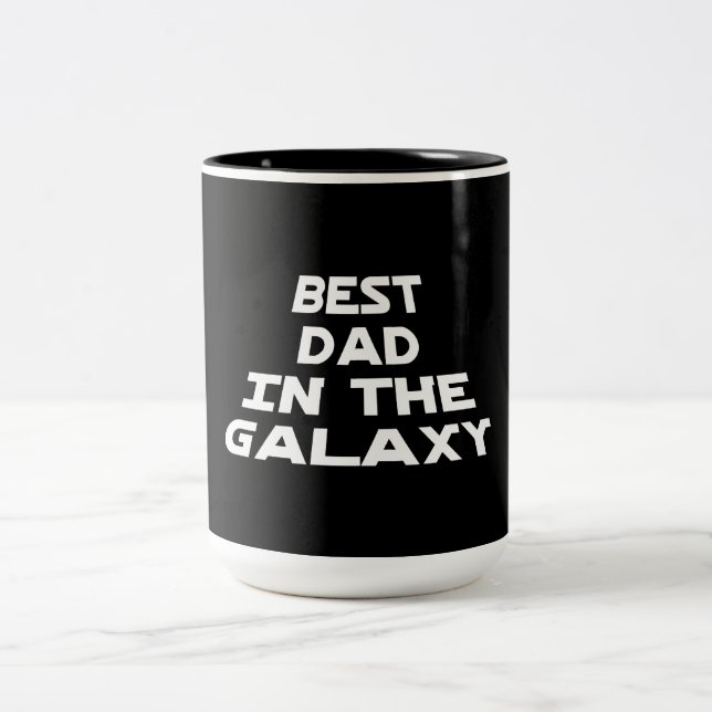 Caneca De Café Em Dois Tons O melhor pai na galáxia (Centro)