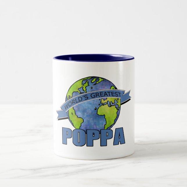 Caneca De Café Em Dois Tons O Melhor Papai do Mundo (Centro)