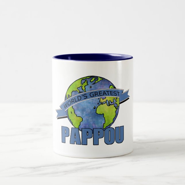 Caneca De Café Em Dois Tons O Melhor Pappou do Mundo (Centro)