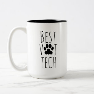 Caneca De Café Em Dois Tons O Melhor Técnico Veterinário de Todos os Tempos