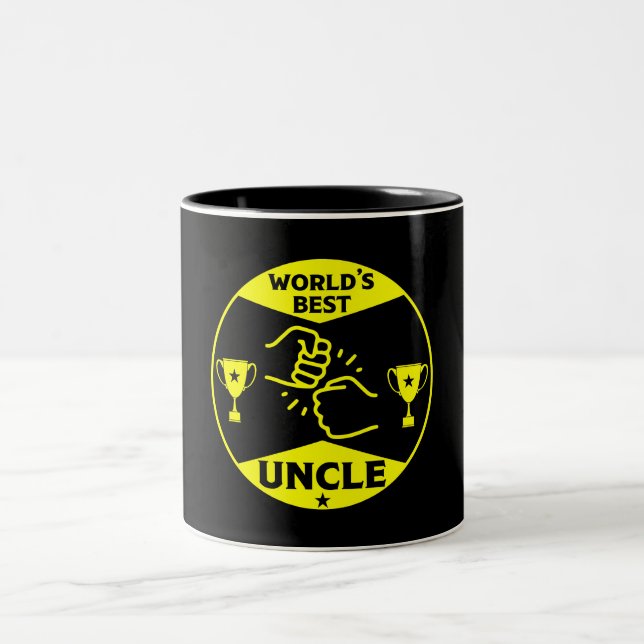 Caneca De Café Em Dois Tons O melhor tio do mundo (Centro)