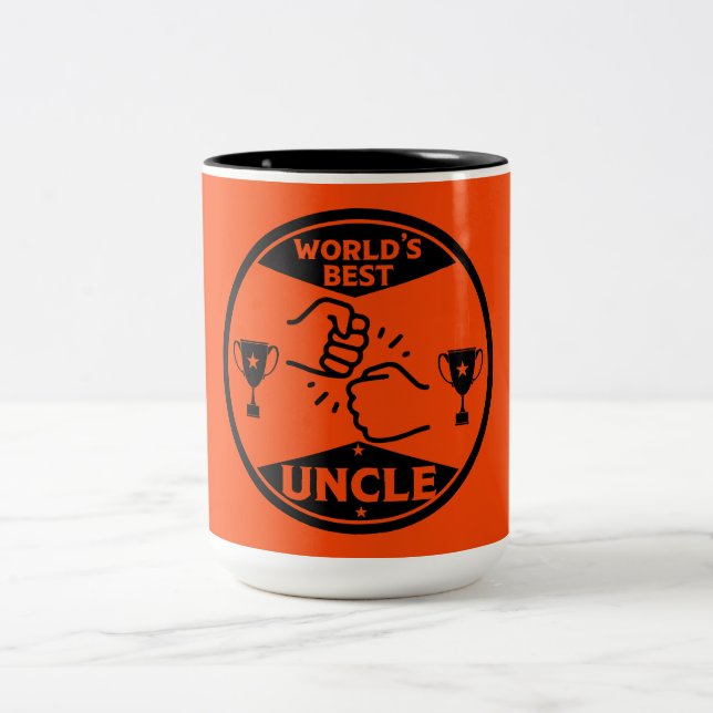 Caneca De Café Em Dois Tons O melhor tio do mundo (Centro)