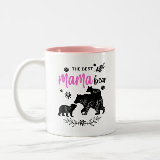 Caneca De Café Em Dois Tons O Melhor Urso de Mama com Dois Cubs Ursos