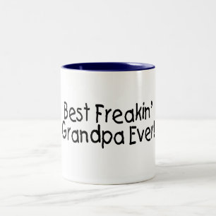 Caneca De Café Em Dois Tons O melhor vovô sempre 2 de Freakin