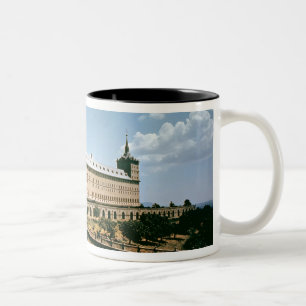 Caneca De Café Em Dois Tons O monastério de Escorial