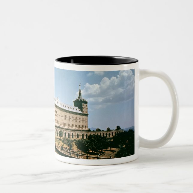 Caneca De Café Em Dois Tons O monastério de Escorial (Direita)