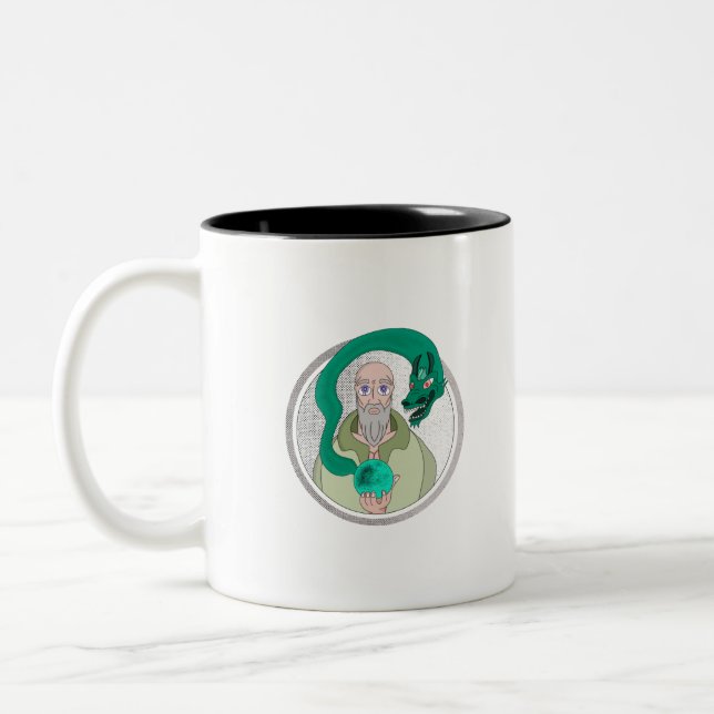 Caneca De Café Em Dois Tons O Monge e o Dragão (Esquerda)
