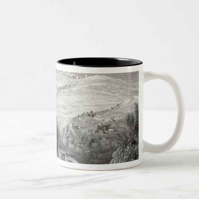 Caneca De Café Em Dois Tons O Monte das Oliveiras, de Mount Zion (Direita)