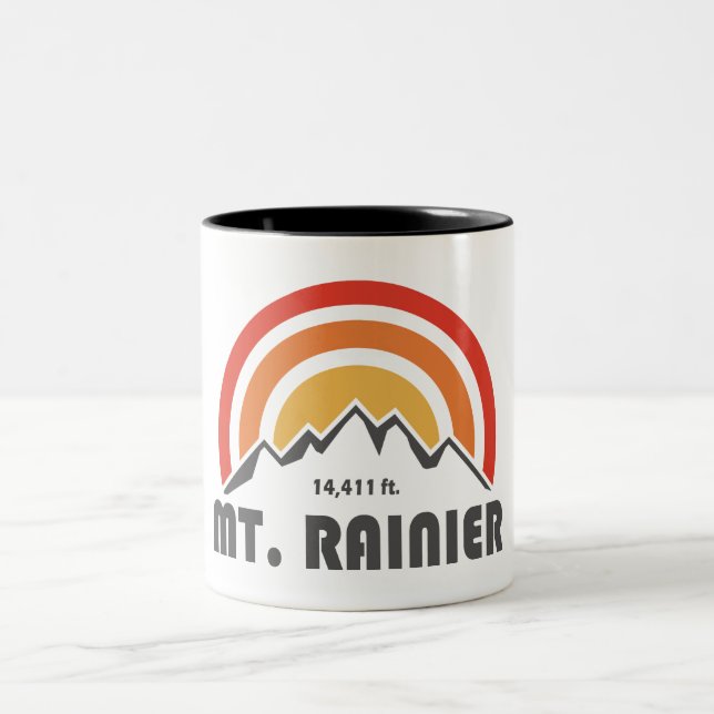 Caneca De Café Em Dois Tons O Monte Rainier (Centro)