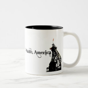 Caneca De Café Em Dois Tons O montículo, América dois tonificou a caneca de