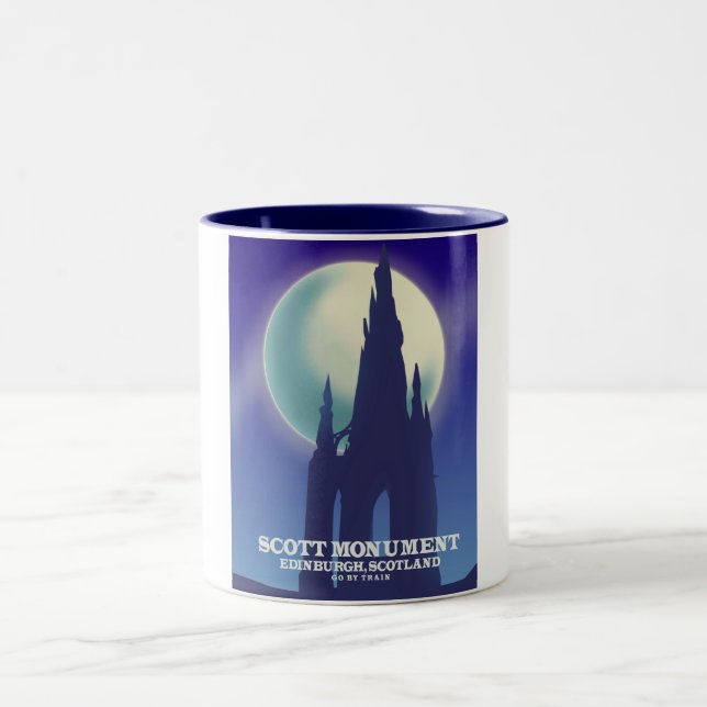 Caneca De Café Em Dois Tons O Monumento Scott, Edimburgo, Escócia (Centro)