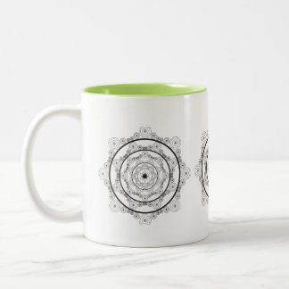 Caneca De Café Em Dois Tons O Mug de Mandala