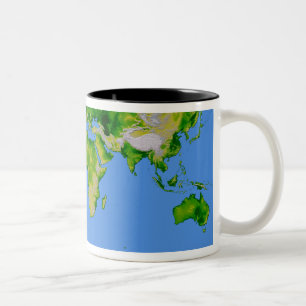 Caneca De Café Em Dois Tons O mundo
