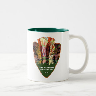 Caneca De Café Em Dois Tons O Narrows Zion National Park Arrowhead
