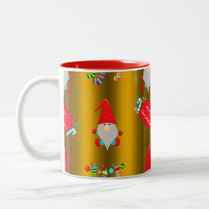Caneca De Café Em Dois Tons O Natal Branco Bonito Deixa Dourado