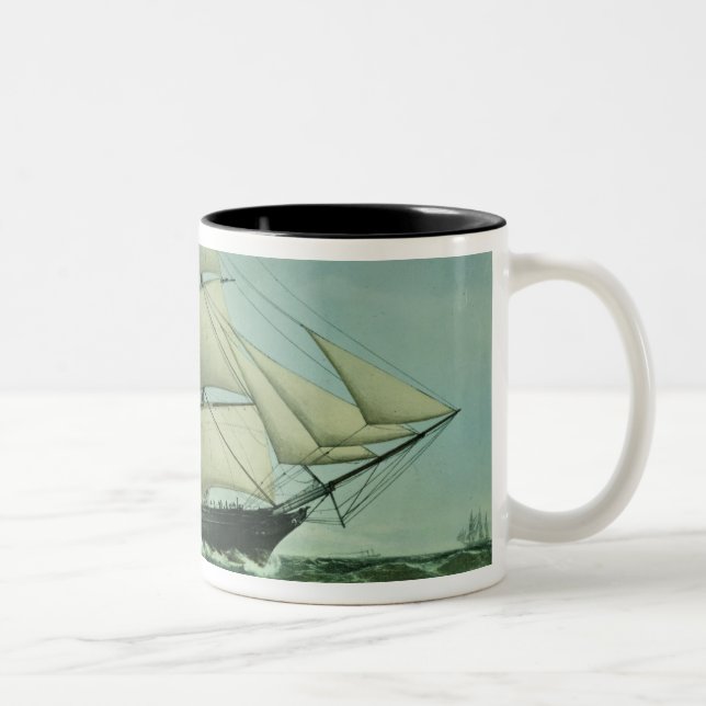 Caneca De Café Em Dois Tons O navio de tosquiadeira "Highflyer", 1111 (Direita)