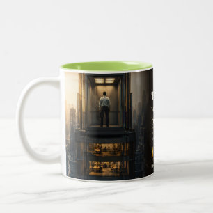 Caneca De Café Em Dois Tons O Novo Livro de Citações do Chão