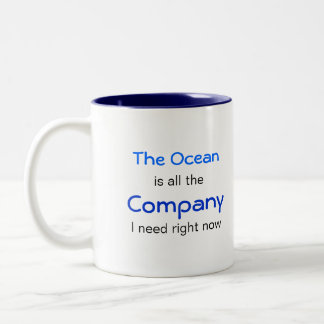Caneca De Café Em Dois Tons O Oceano é a Companhia