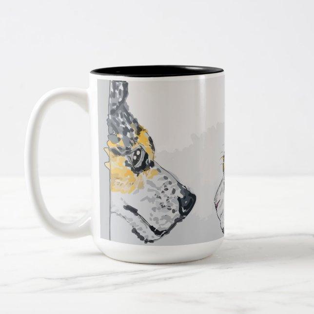 Caneca De Café Em Dois Tons O Olhar Fixo (Esquerda)