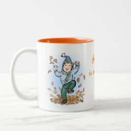 Caneca De Café Em Dois Tons O outono é incrível! Kids Mug
