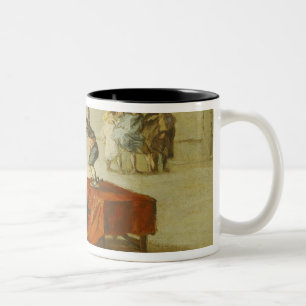 Caneca De Café Em Dois Tons O outro insensatez de Martincho no anel de Bull