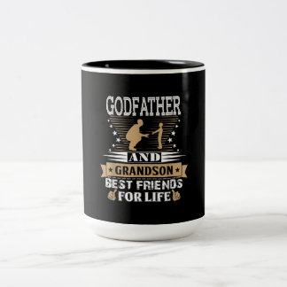 Caneca De Café Em Dois Tons O Padrinho E O Avô São Os Melhores Amigos Da Vida