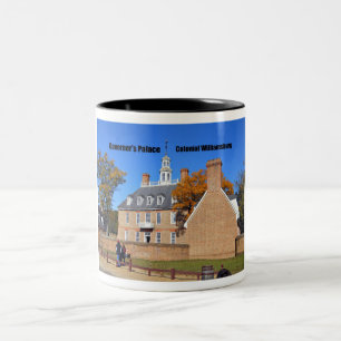 Caneca De Café Em Dois Tons O palácio do governador, Williamsburg colonial