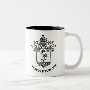 Caneca De Café Em Dois Tons O papa Pius XII arma 01