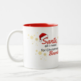 Caneca De Café Em Dois Tons O Papai Noel tudo o que eu preciso é um Cartão de