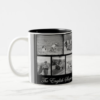 Caneca De Café Em Dois Tons O pastor inglês - cão da fazenda de América