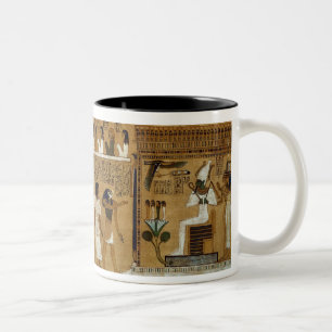 Caneca De Café Em Dois Tons O peso do coração contra a pena de Maat