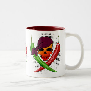 Caneca De Café Em Dois Tons O pirata $18,95 do pimentão dois tonificou a