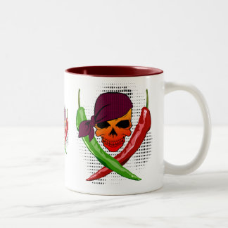 Caneca De Café Em Dois Tons O pirata $18,95 do pimentão dois tonificou a