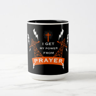 Caneca De Café Em Dois Tons O Poder Da Oração