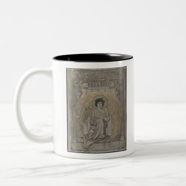 Caneca De Café Em Dois Tons O Poe Raven Edgar Allen (Esquerda)