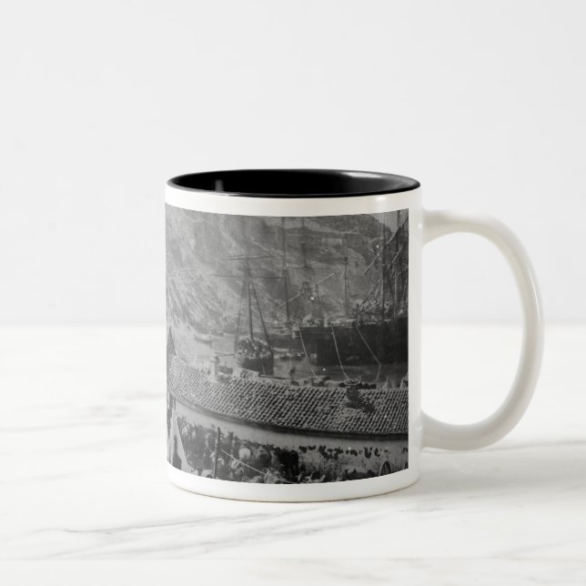 Caneca De Café Em Dois Tons O porto em Balaklava (Direita)