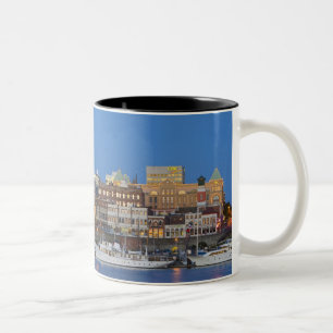 Caneca De Café Em Dois Tons O porto interior da Colúmbia Britânica Vitória
