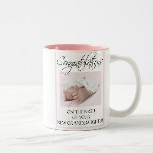 Caneca De Café Em Dois Tons O presente da diva para novo Avó-é uma menina!