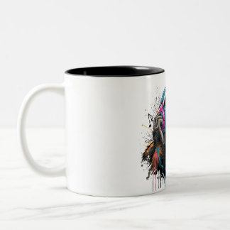 Caneca De Café Em Dois Tons O Primato Musical: Crie Sua Própria Cabeça De Gori