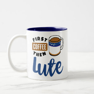 Caneca De Café Em Dois Tons O primeiro café Lute então o melómano