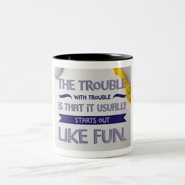 Caneca De Café Em Dois Tons O Problema Com Problemas (Centro)