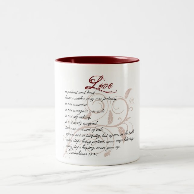 Caneca De Café Em Dois Tons "O que é amor?" Mug2 (Centro)