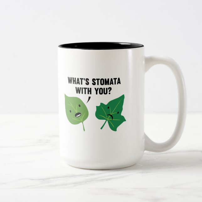 Caneca De Café Em Dois Tons O que é Stomata com você? (Direita)