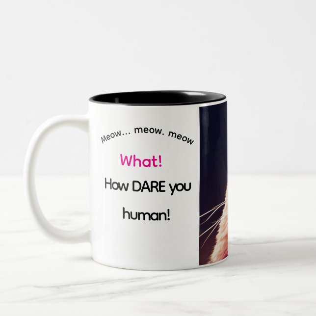 Caneca De Café Em Dois Tons O que ele acabou de dizer! (Esquerda)