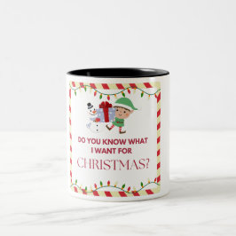 Caneca De Café Em Dois Tons O que eu quero é uma citação sazonal