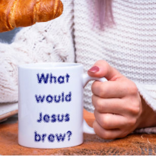 Caneca De Café Em Dois Tons O que Jesus criaria?