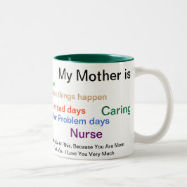 Caneca De Café Em Dois Tons "O que minha mãe me era "