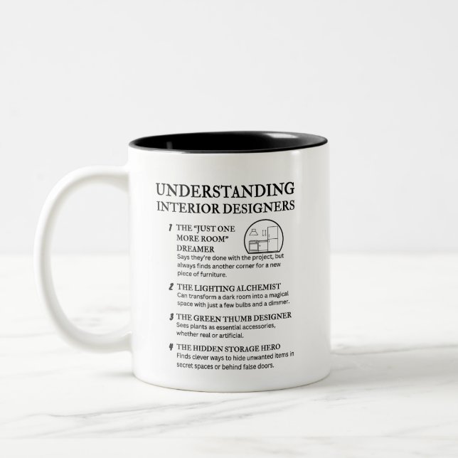 Caneca De Café Em Dois Tons O Quirky World of Interior Designers (Esquerda)