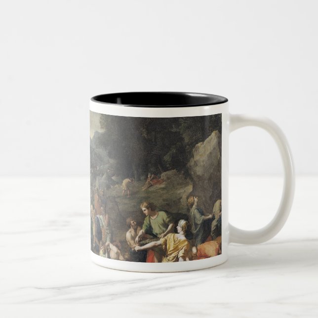 Caneca De Café Em Dois Tons O recolhimento do maná, c.1637-9 (Direita)